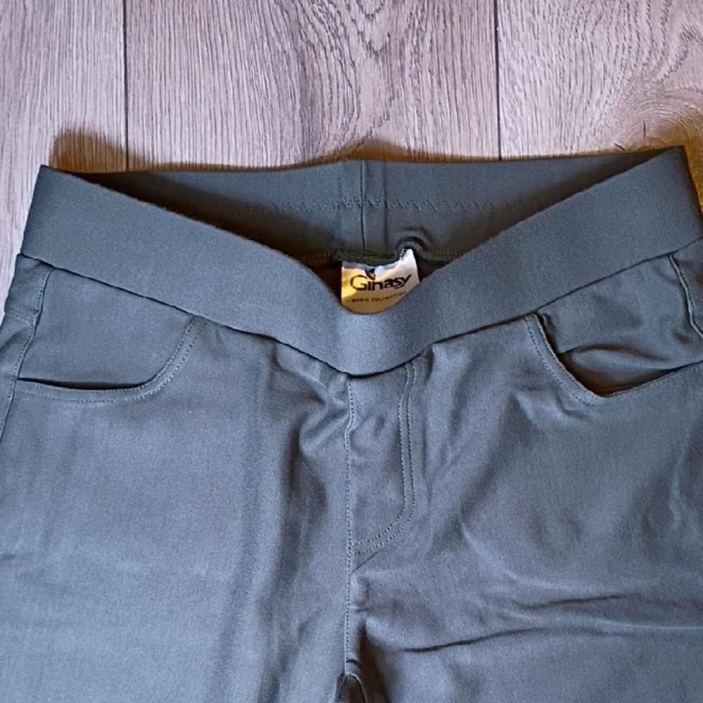 Women's‎ Olive Green Dress Leggings Size S - Picture 2 of 9